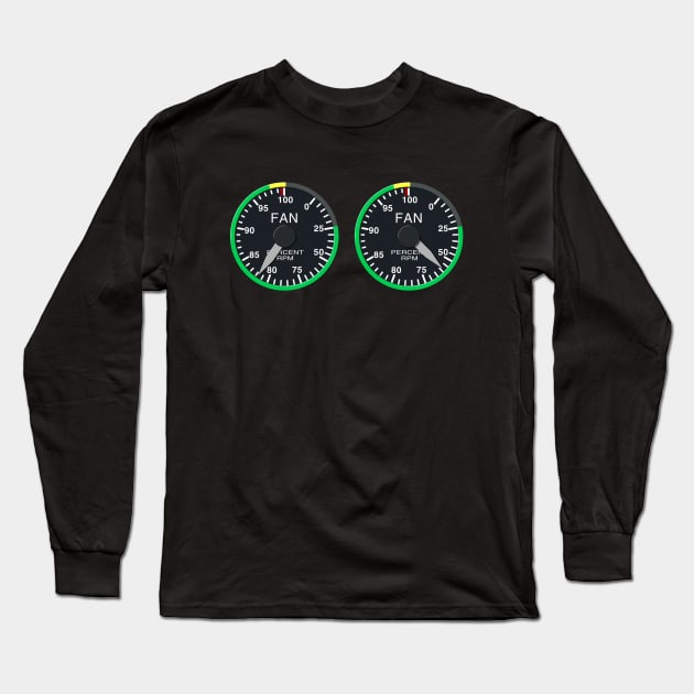 A-10 Warthog Cockpit Dials Long Sleeve T-Shirt by TWOintoA